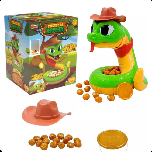 Jogo Tesouro Serpente Cobra Pegue Ouro Brinquedo Divertido